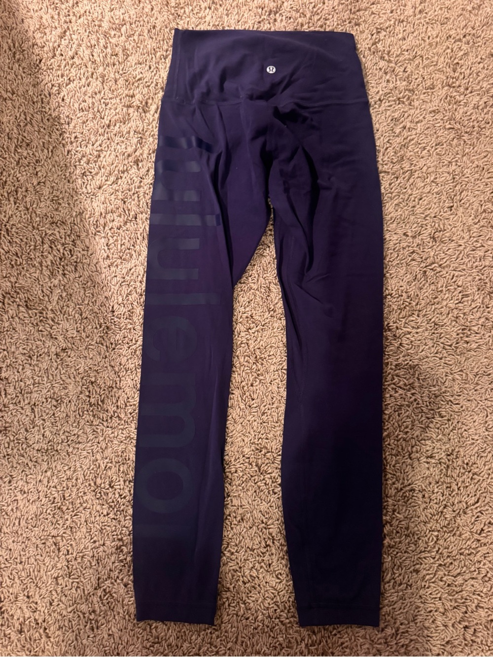 lululemon athletica Navy High-Waist Leggings with Subtle Logo